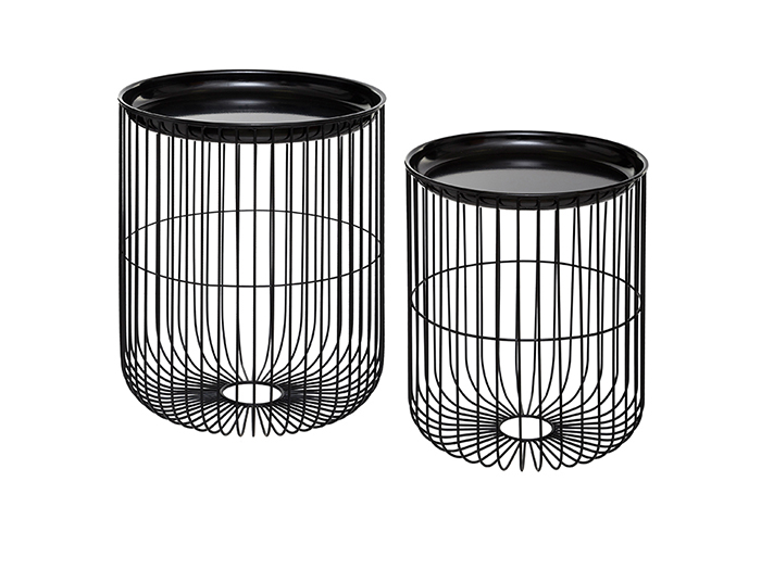 metal-cage-round-side-table-set-of-2-pieces-in-black