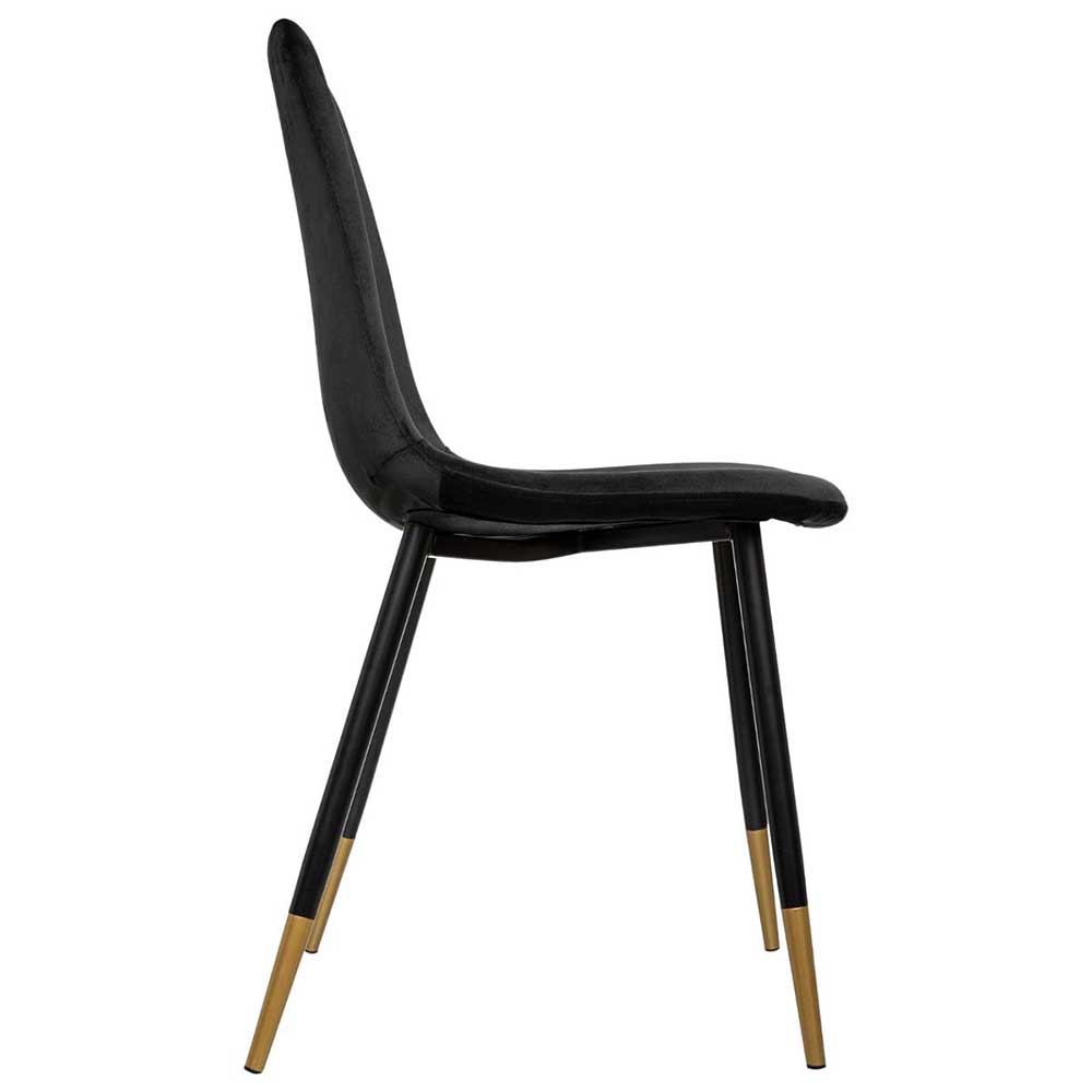 atmosphera-tyka-fabric-dining-chair-black-with-gold-tip-legs