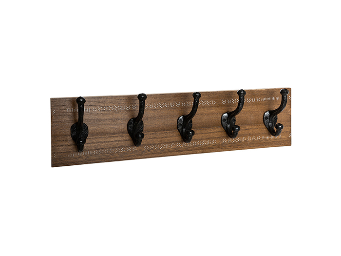 wall-hanger-with-5-hooks-brown-49-4cm-x-14cm