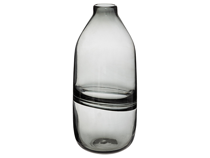 atmosphera-line-glass-bottle-vase-grey-30cm