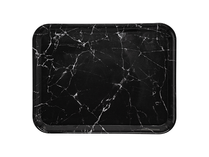 marble-effect-melamine-serving-rectangular-tray-in-black-33-x-43-cm