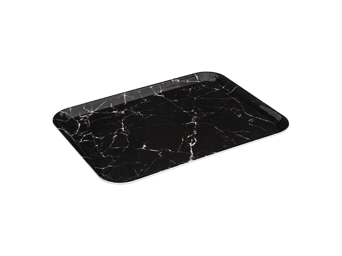 marble-effect-melamine-serving-rectangular-tray-in-black-33cm-x-43cm