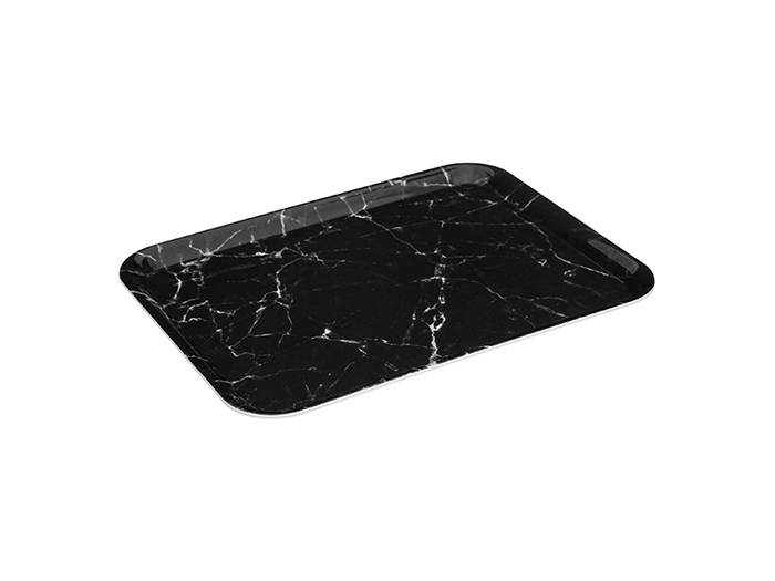 marble-effect-melamine-serving-rectangular-tray-in-black-33cm-x-43cm