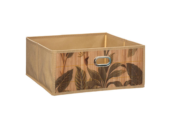 5five-bamboo-print-storage-box-with-handles-31cm-x-14-5cm
