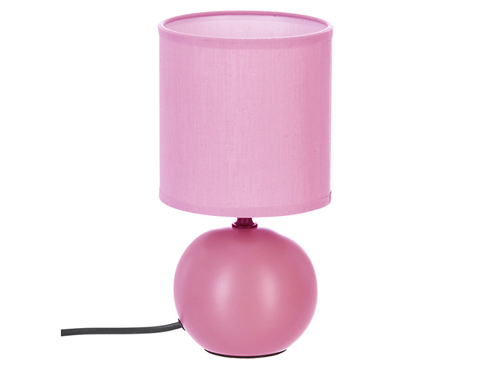 atmosphera-timeo-ball-table-lamp-with-shade-in-matte-pink-bulb-not-included-13cm-x-25cm