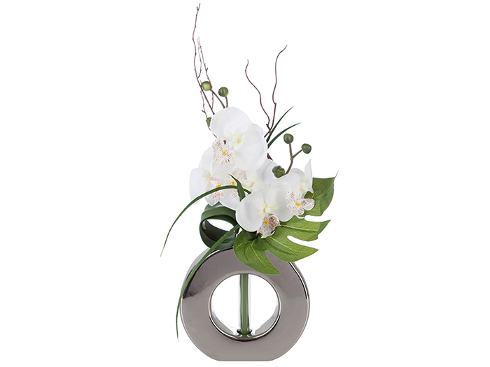 atmosphera-ceramic-vase-with-artificial-orchid-flower-44-cm-2-assorted-designs