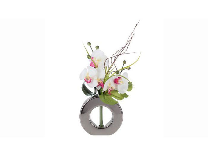 atmosphera-ceramic-vase-with-artificial-orchid-flower-44-cm-2-assorted-designs