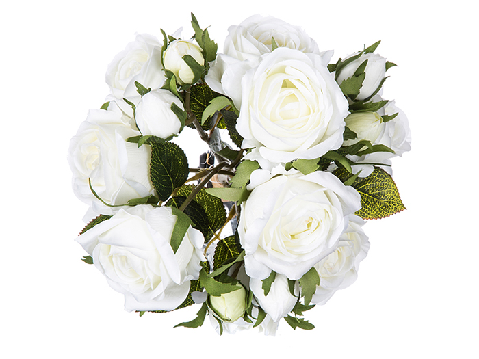 atmosphera-artificial-rose-bouquet-white-40cm