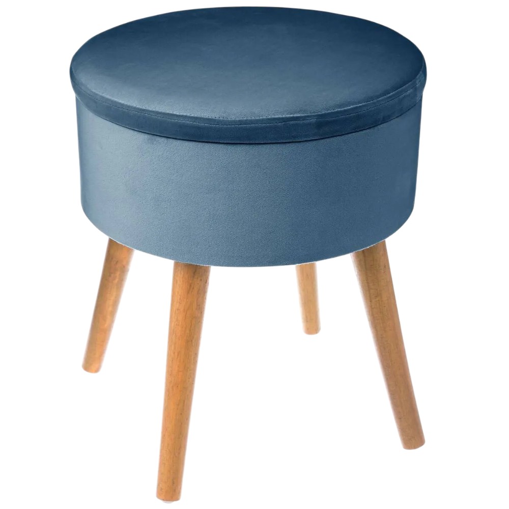 atmosphera-pouf-side-stoolstorage-velvet-feel-blue-44-cm