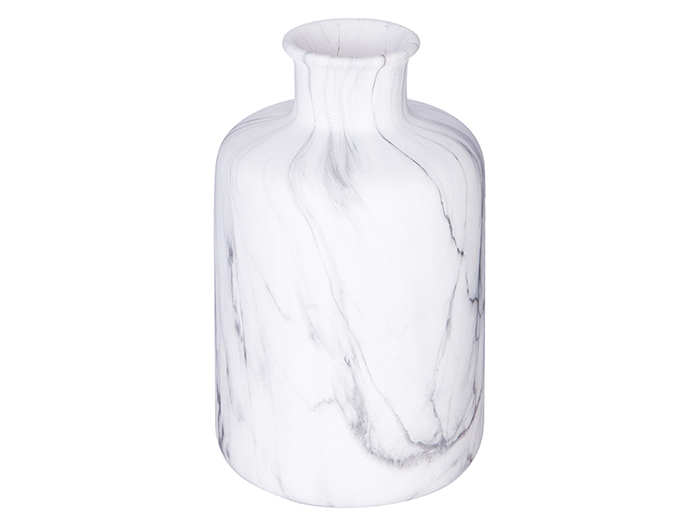 atmosphera-marble-effect-bottle-vase-white-18cm