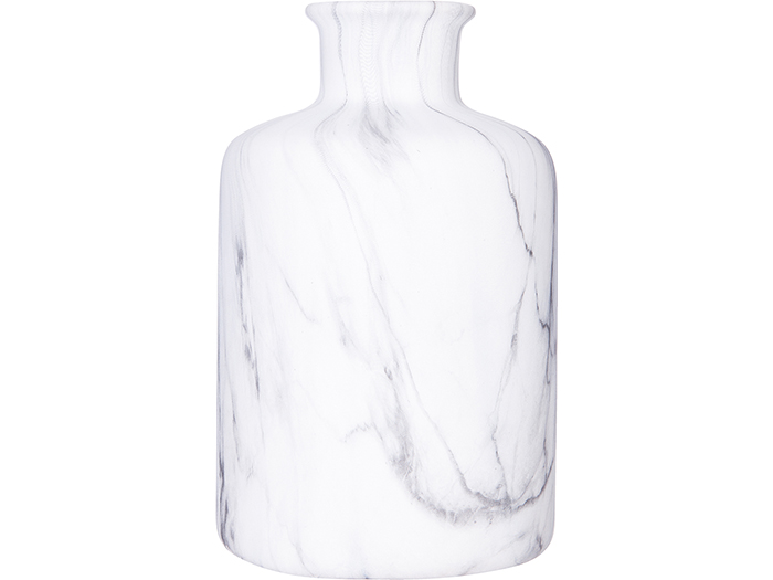 atmosphera-marble-effect-bottle-vase-white-18cm