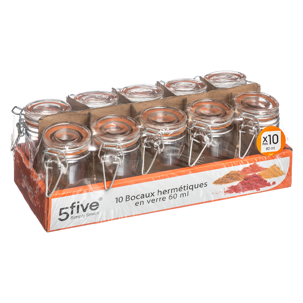 5five-glass-storage-jar-set-of-10-pieces-60ml