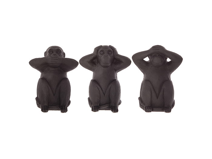 atmosphera-plastic-wise-monkeys-set-of-3-pieces-black