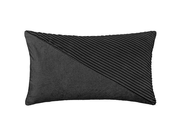 atmosphera-half-velvet-design-rectangular-cushion-dark-grey-30cm-x-50cm