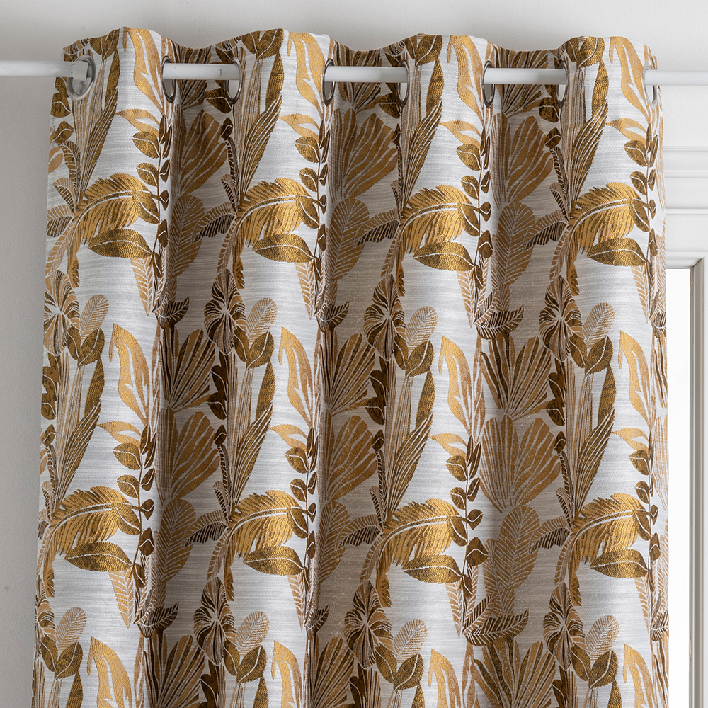 atmosphera-bejuco-jacquard-eyelet-curtain-ochre-yellow-140cm-x-260cm