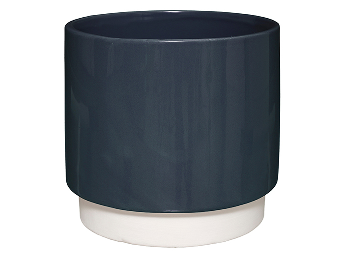 atmosphera-glazed-ceramic-round-flower-pot-16-5-cm-assorted-colours