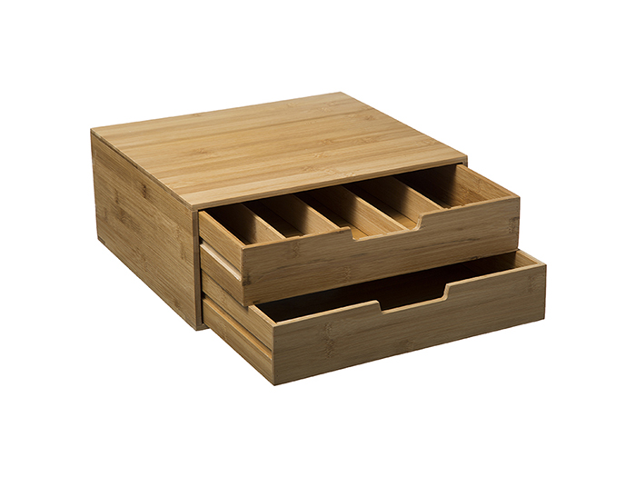 capsule-holder-with-2-drawers-bamboo-34cm-x-31cm