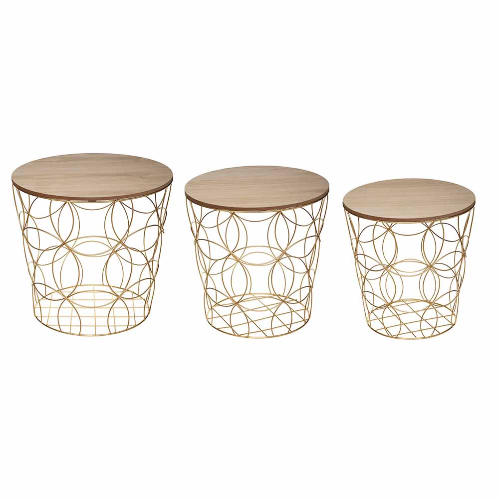 atmosphera-kumi-metal-side-table-gold-set-of-3-pieces