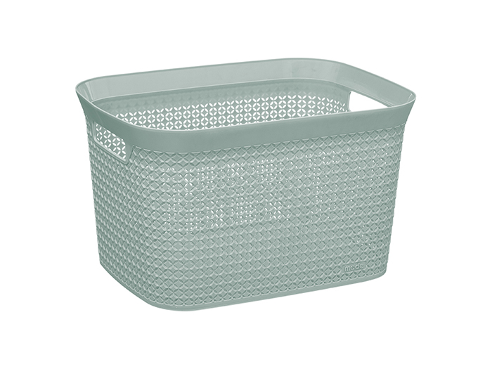 scandi-plastic-basket-with-handles-in-green-25-litres