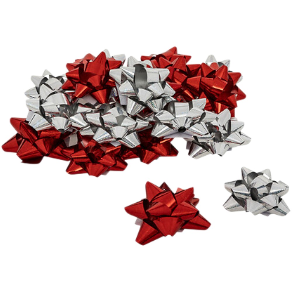 holographic-star-gift-bows-set-of-15-or-20-assorted-colours
