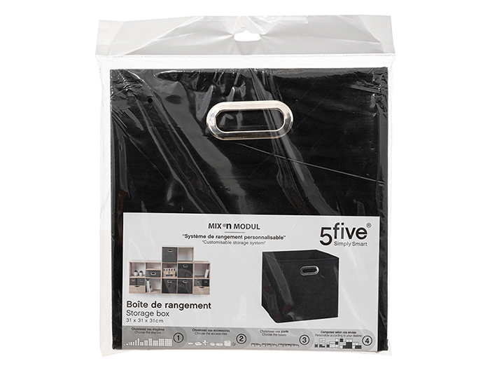 5five-fabric-folding-storage-box-black-31cm-x-31cm