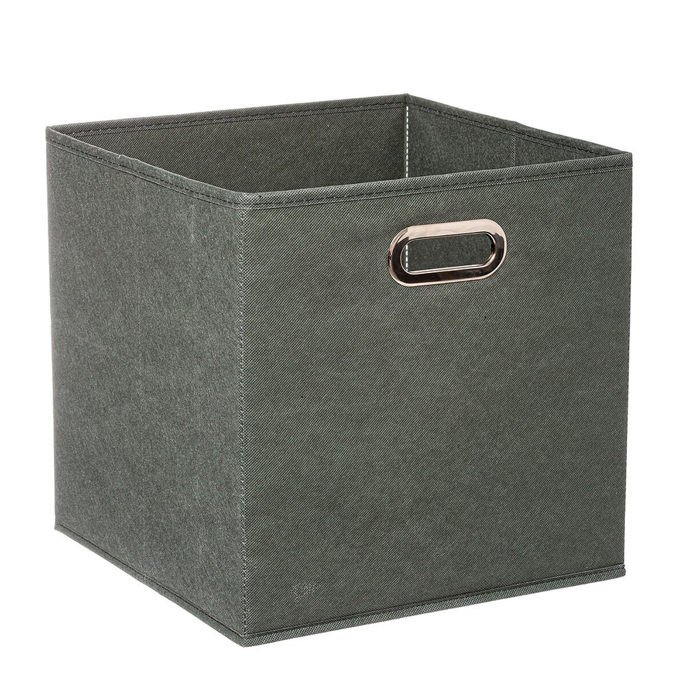 5five-fabric-cardboard-storage-box-khaki-green-31cm-x-31cm