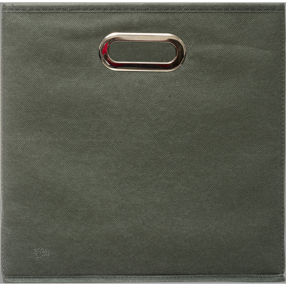 5five-fabric-cardboard-storage-box-khaki-green-31cm-x-31cm