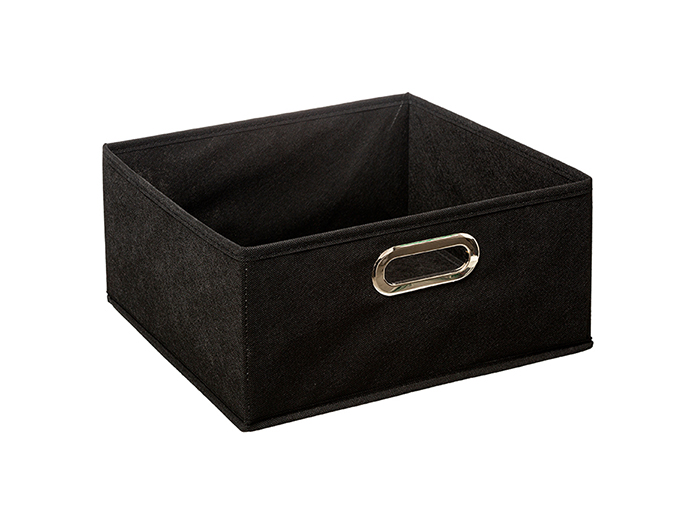 5five-fabric-folding-storage-box-black-31cm-x-15cm