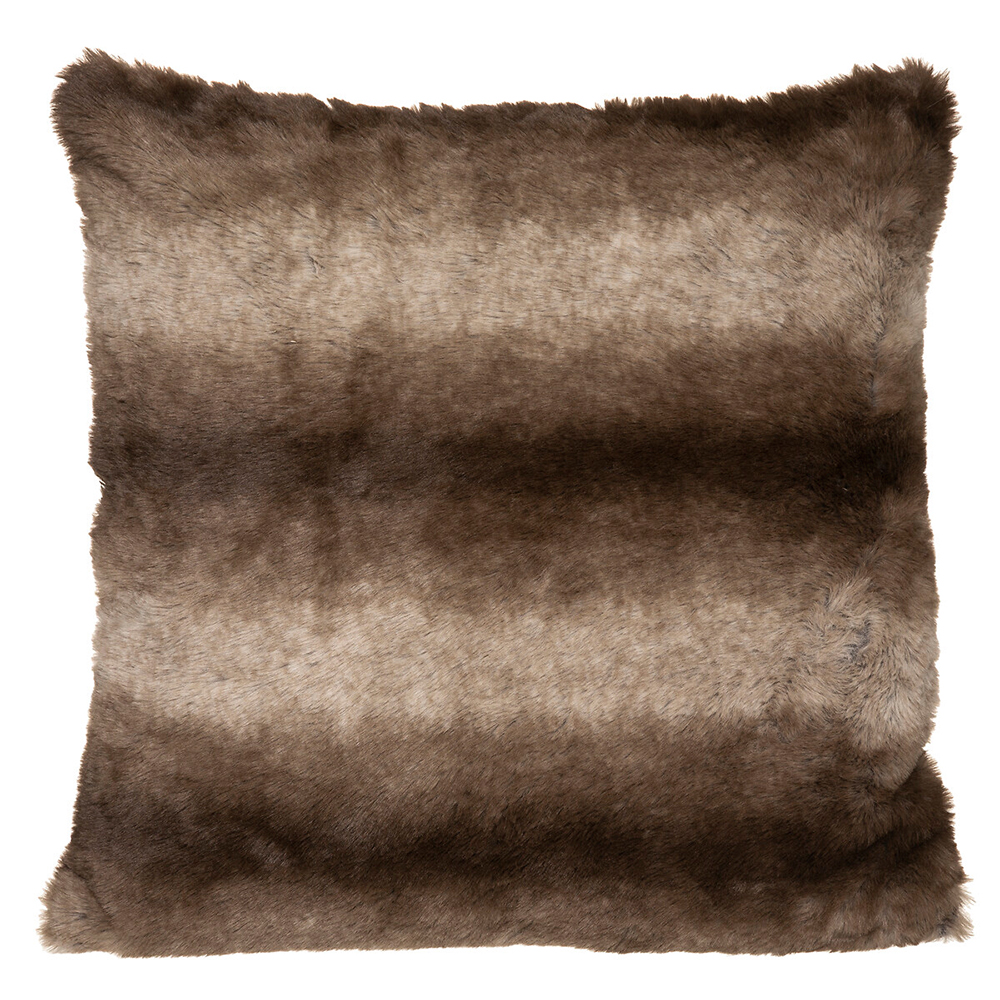 atmosphera-grizzly-artificial-fur-cushion-brown-45cm-x-45cm