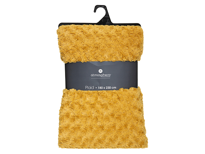 faux-fur-polyester-throw-over-blanket-ochre-yellow-180-x-230-cm