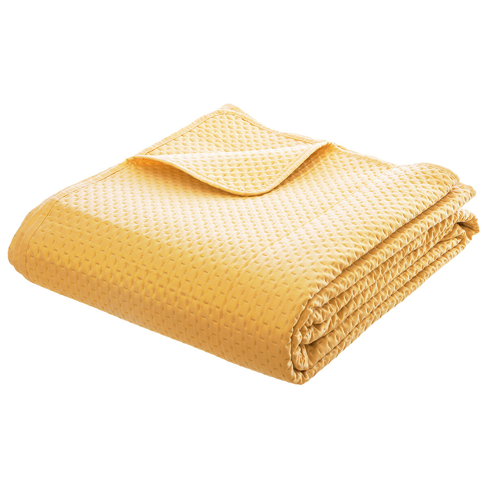 atmosphera-dolce-polyester-bed-spread-ochre-yellow-240cm-x-260cm