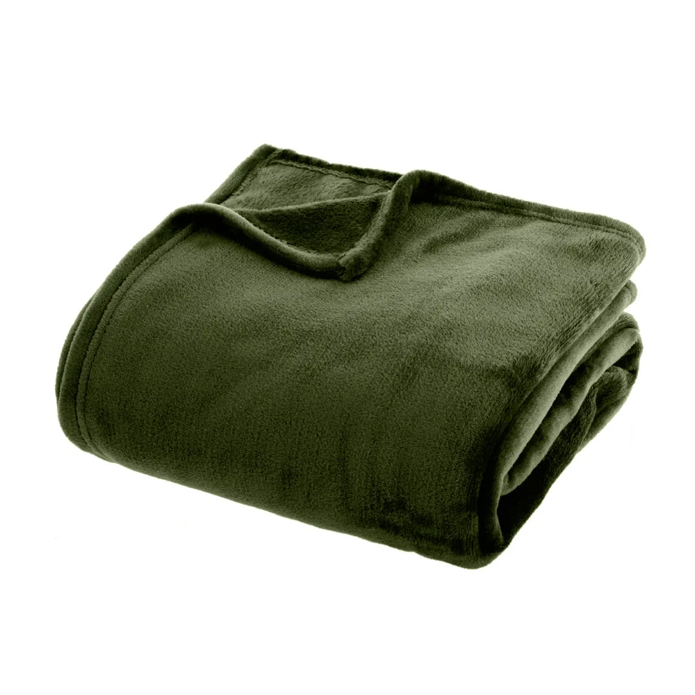 atmosphera-polyester-flannel-blanket-khaki-green-180cm-x-230cm