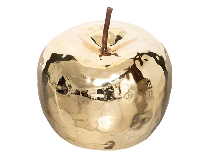 atmosphera-ceramic-apple-ornament-gold-12cm