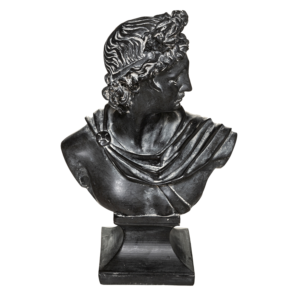 atmosphera-apollo-resin-bust-black-30cm