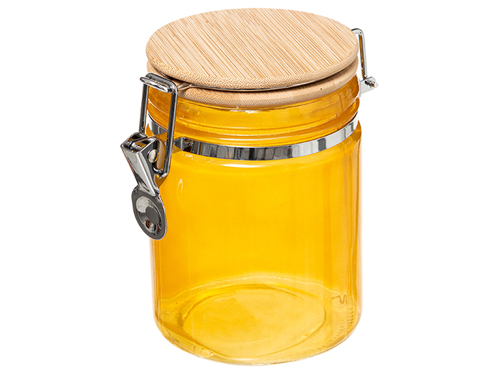 yellow-glass-storage-jar-with-bamboo-lid-0-75l