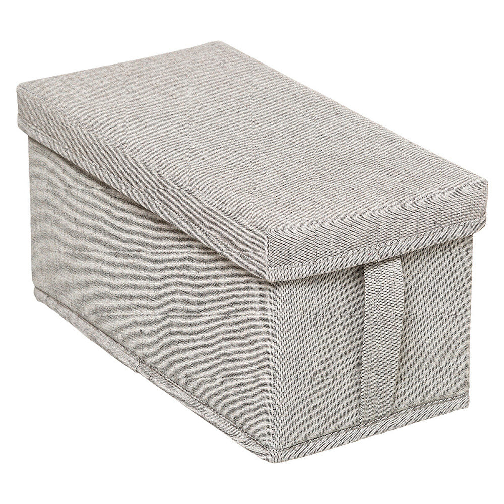 5five-polyester-storage-box-with-lid-light-grey-15cm-x-15cm