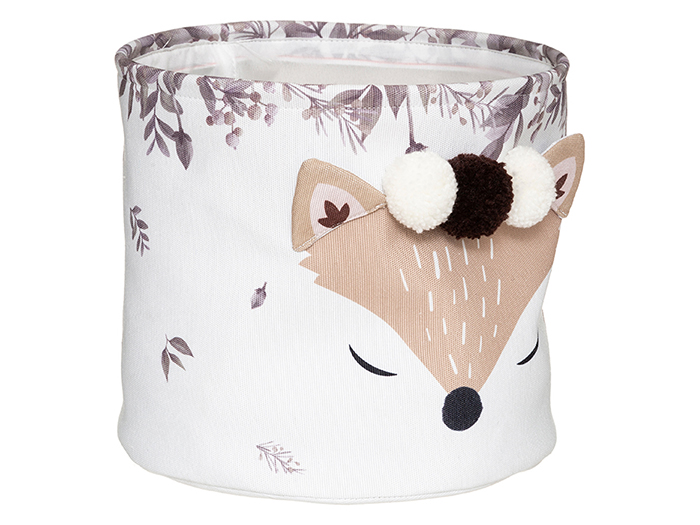 atmosphera-kids-fox-design-round-storage-basket-30cm