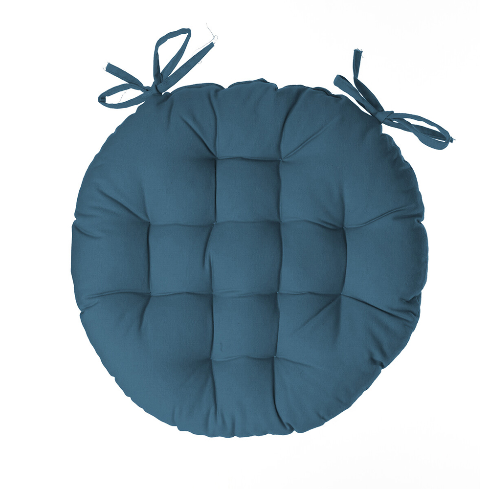 atmosphera-round-cotton-chair-seat-cushion-electric-blue-38cm