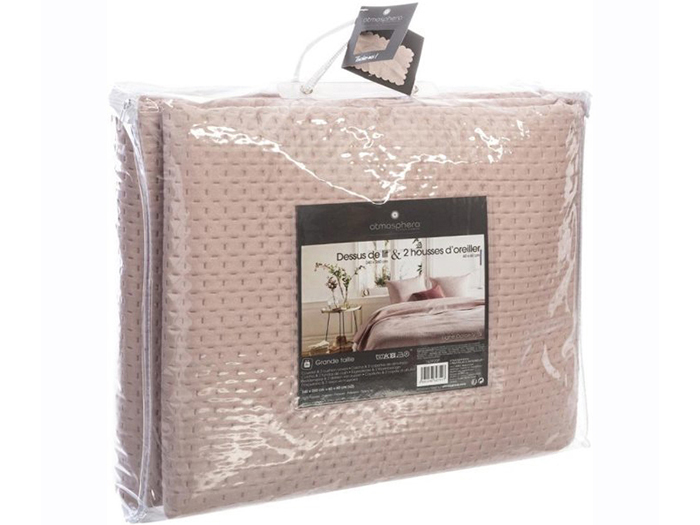atmosphera-dolce-bed-spread-with-2-pillow-cases-pink-240cm-x-260cm