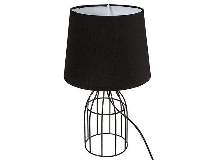 atmosphera-metal-cage-table-lamp-black-e14-35cm