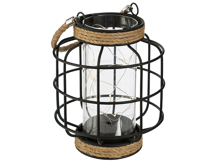 micro-led-battery-operated-metal-lantern-in-black