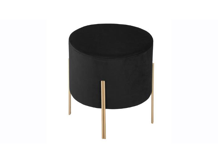 atmosphera-velvet-mini-stool-black-40-cm