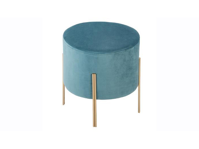 atmosphera-velvet-mini-stool-blue-40-cm