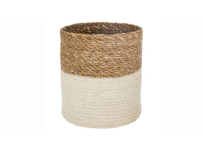 atmosphera-seagrass-and-jute-storage-basket-2-assorted-types-24-cm