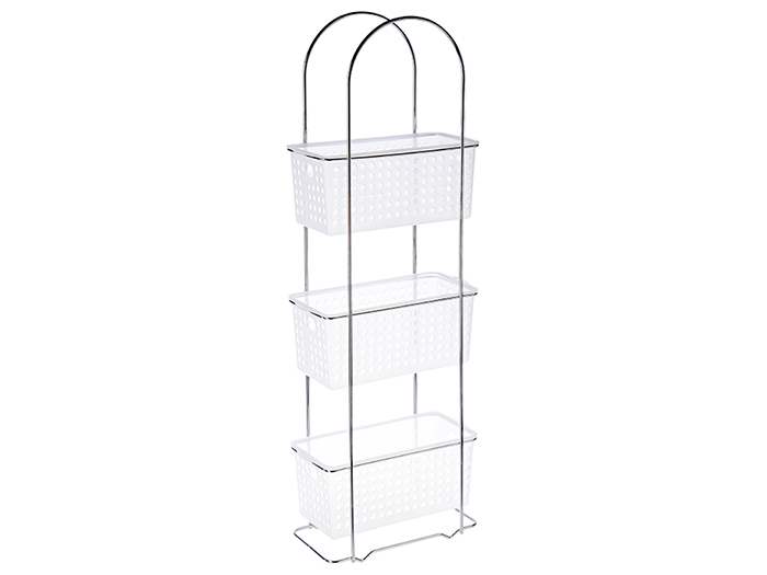 5five-white-shower-caddy-with-3-baskets-30cm-x-11cm-x-85cm