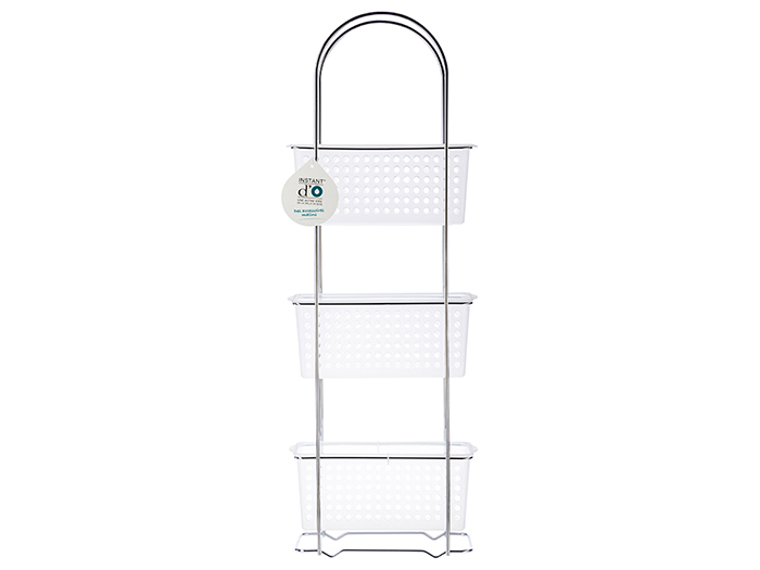 5five-white-shower-caddy-with-3-baskets-30cm-x-11cm-x-85cm