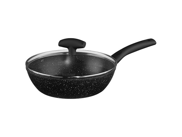 black-forged-aluminum-pan-with-lid-24-cm