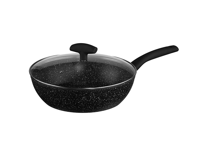 black-forged-aluminium-pan-with-lid-28-cm