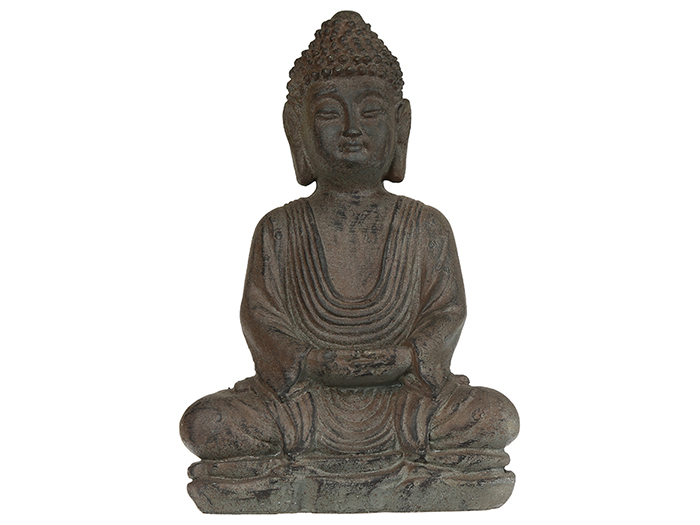 atmosphera-magnesium-stone-buddha-figurine-brown-28cm