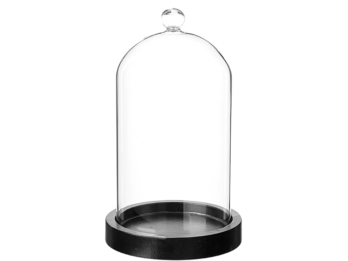atmosphera-glass-dome-with-black-wooden-base-12cm-x-19cm
